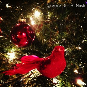 Red birds, in particular, are hopeful when skies are gray.