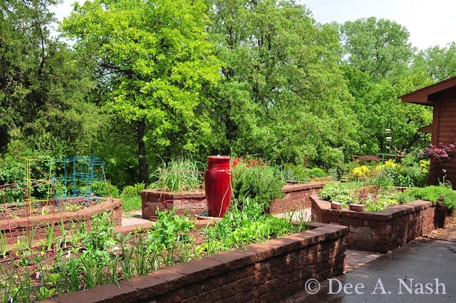 A view of the potager in spring.